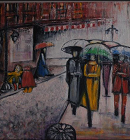 Original Öl auf Holzplate   70x40 cm